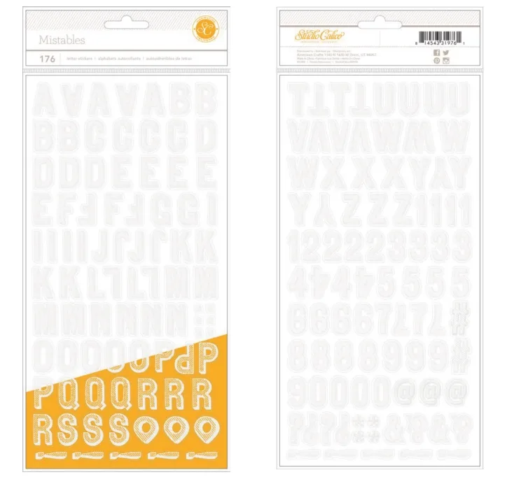 Studio Calico Thicker Stickers Chipboard Mistable Resist Wonderlust Collection