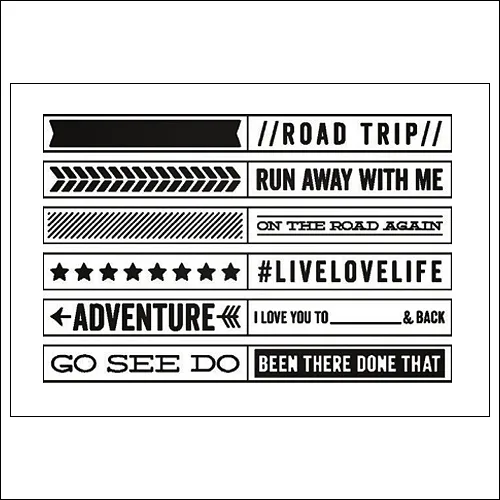 Studio Calico Roller Phrase Stamp Wanderlust Collection