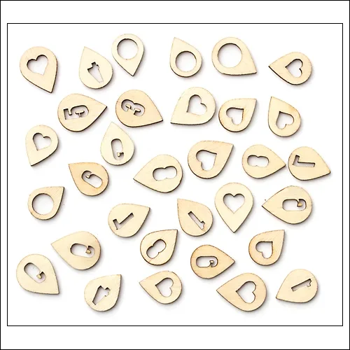Studio Calico Wood Veneer Shapes Geotags Essentials Collection