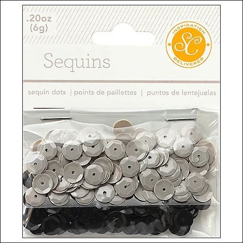 Studio Calico Sequins Black and Gray Essentials Collection