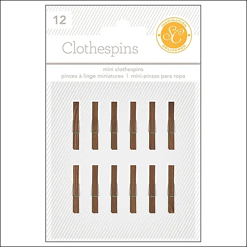 Studio Calico Clothespins Woodgrain Essentials Collection