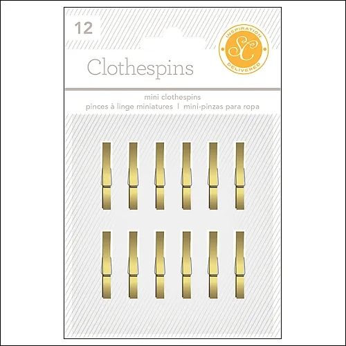 Studio Calico Clothespins Gold Essentials Collection