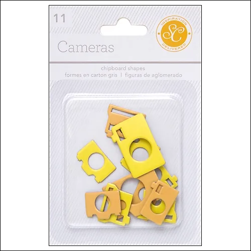 Studio Calico Chipboard Cameras Yellow and Orange Essentials Collection