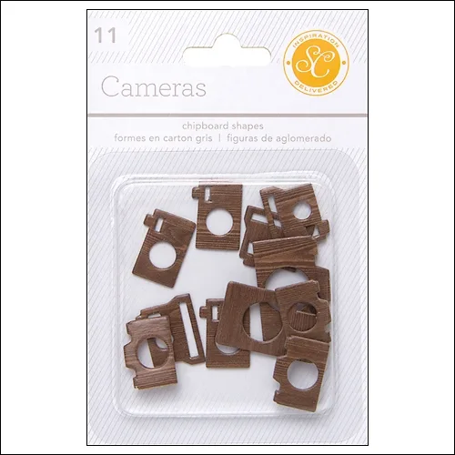 Studio Calico Chipboard Cameras Woodgrain Essentials Collection
