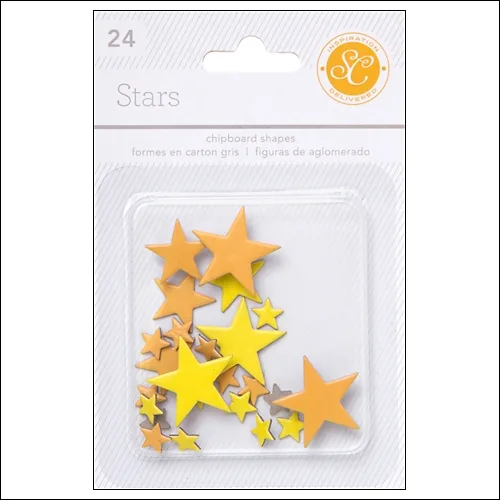 Studio Calico Chipboard Stars Yellow and Orange Essentials Collection