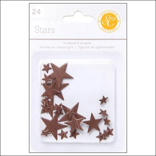Studio Calico Chipboard Stars Woodgrain Essentials Collection
