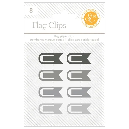 Studio Calico Flag Paper Clips Black and Gray Essentials Collection