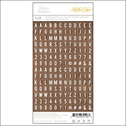 Studio Calico Tiny Alpha Stickers Woodgrain Essentials Collection