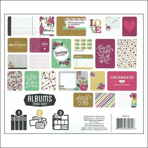 We R Memory Keepers Albums Made Easy Journaling Cards 3x4 Captured Collection
