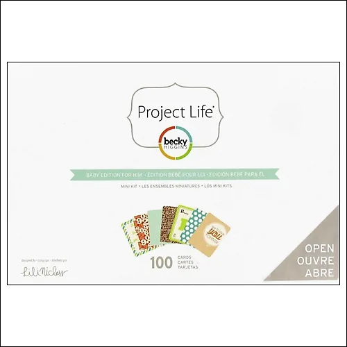 American Crafts Project Life Mini Kit Baby Edition For Him by Lili Niclass /Becky Higgins
