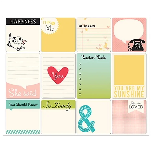 October Afternoon Girl Talk Memory Cards Daily Flash Collection