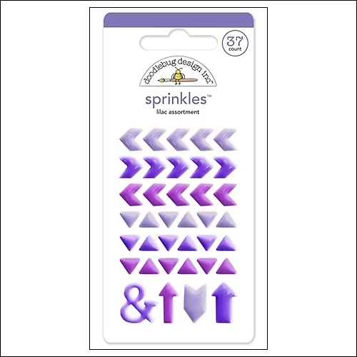 Doodlebug Sprinkles Lilac Arrow Stickers