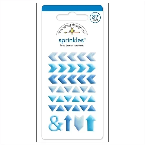 Doodlebug Sprinkles Blue Jean Arrow Stickers
