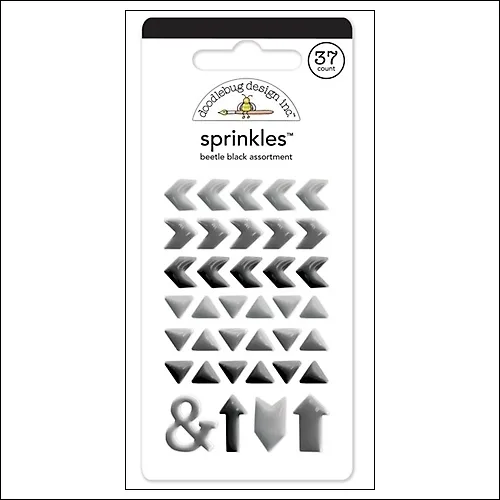 Doodlebug Sprinkles Beetle Black Arrow Stickers