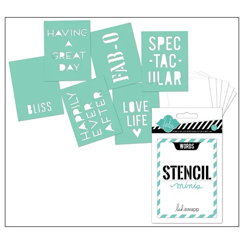 Heidi Swapp Mini Stencil Kit Words