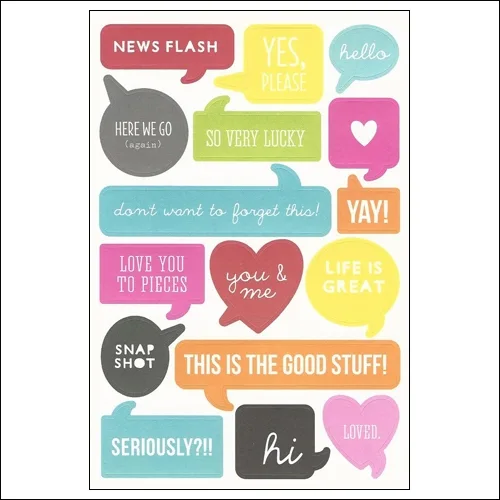 Simple Stories Words Stickers DIY Collection