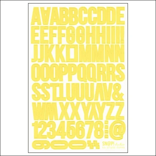 Simple Stories Yellow Letters Stickers DIY Collection