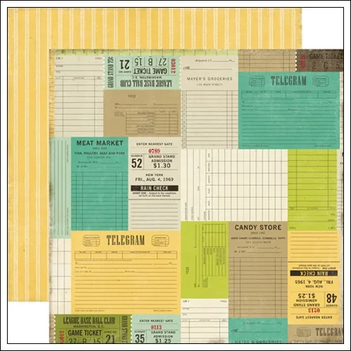 Echo Park Paper Co Paper Sheet Tickets Please This and That Collection