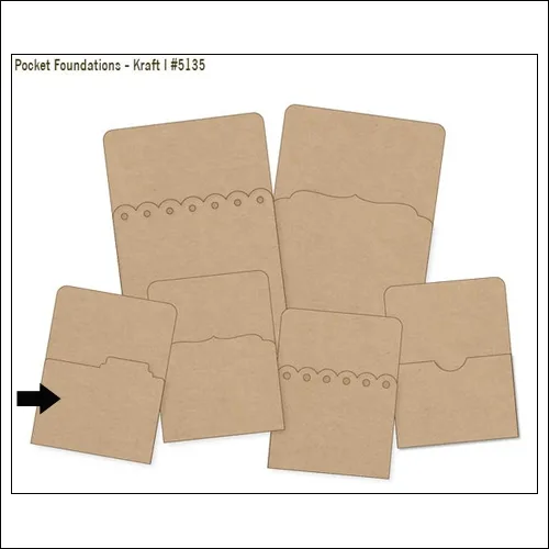 Simple Stories Foundations Kraft Pocket Tab Edge 3x4 DIY Collection
