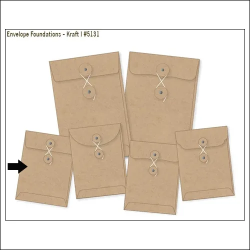 Simple Stories Foundations Kraft Envelope Straigth Edge 3x4 DIY Collection