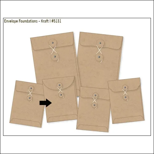 Simple Stories Foundations Kraft Envelope Round Edge 3x4 DIY Collection