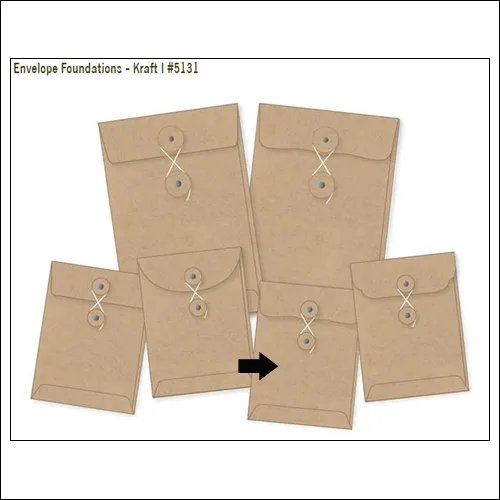 Simple Stories Foundations Kraft Envelope Bracket Edge 3x4 DIY Collection
