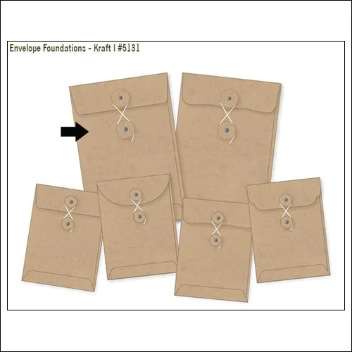 Simple Stories Foundations Kraft Envelope Straight Edge 4x6 DIY Collection