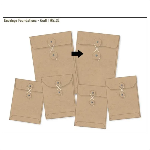 Simple Stories Foundations Kraft Envelope Bracket Edge 4x6 DIY Collection
