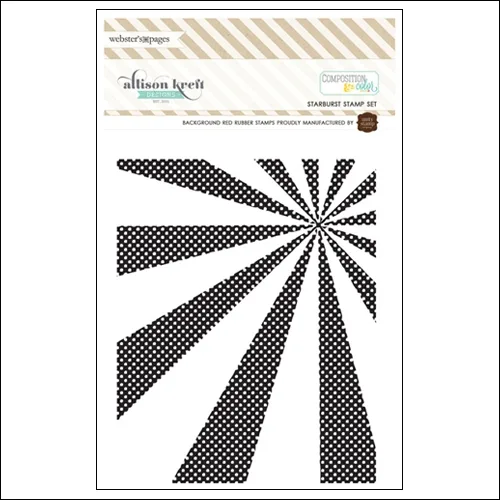 Websters Pages Cling Mounted Rubber Stamp Starburst Composition and Color Collection