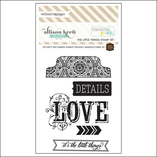 Websters Pages Cling Mounted Rubber Stamp Set The Little Things Composition and Color Collection