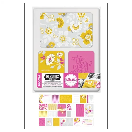 We R Memory Keepers Albums Made Easy Journaling Cards 3x4 and 4x6 Bloom Collection