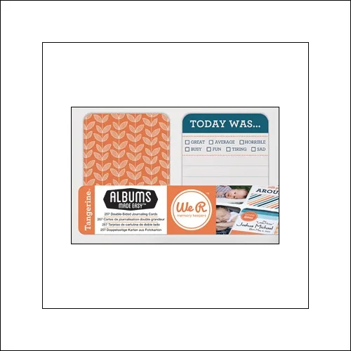 We R Memory Keepers Albums Made Easy Journaling Cards 3x4 Tangerine Collection