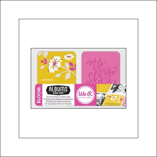 We R Memory Keepers Albums Made Easy Journaling Cards 3x4 Bloom Collection