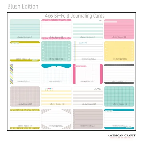 Project Life Core Kit Bi-Fold Cards 4×6 Blush Edition by American Crafts/Becky Higgins