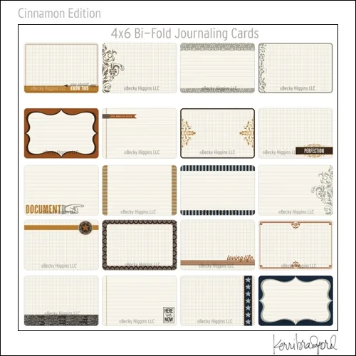 Project Life Core Kit Bi-Fold Cards 4×6 Cinnamon Edition by Kerri Bradford/Becky Higgins