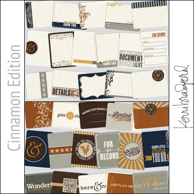 Project Life Core Kit Cards 3×4 Cinnamon Edition by Kerri Bradford/Becky Higgins