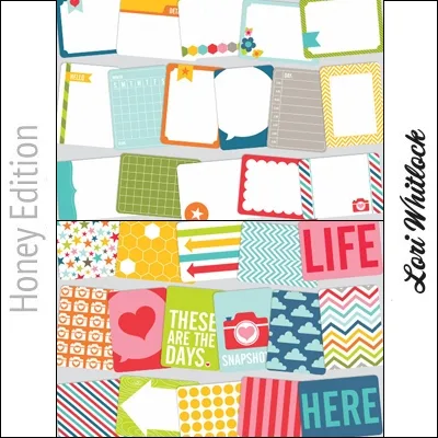 Project Life Core Kit Cards 3×4 Honey Edition by Lori Whitlock/Becky Higgins