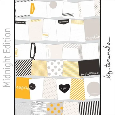 Project Life Core Kit Cards 3×4 Midnight Edition by Liz Tamanaha/Becky Higgins