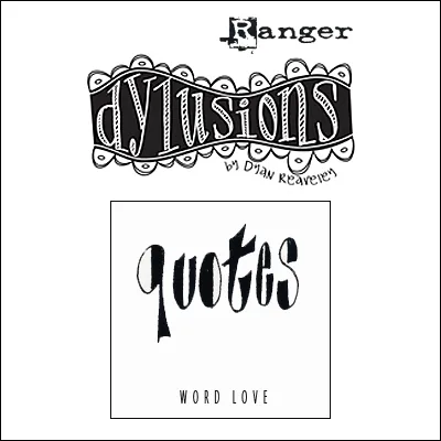 Ranger Dylusions Cling Stamp Quotes Word Love by Dyan Reaveley
