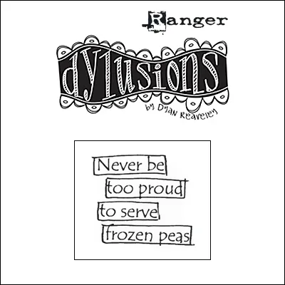 Ranger Dylusions Cling Stamp Quote Say What You Mean by Dyan Reaveley