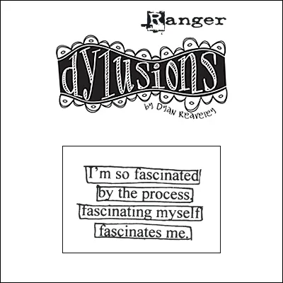 Ranger Dylusions Cling Stamp Quote Say What You Mean by Dyan Reaveley