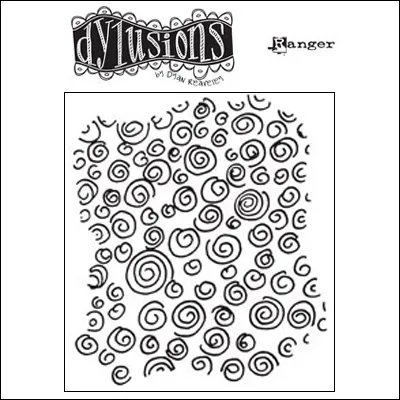 Ranger Dylusions Cling Stamp Background Love by Dyan Reaveley