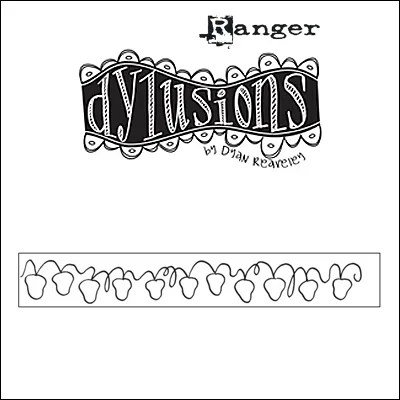 Ranger Dylusions Cling Stamp Christmas Borders by Dyan Reaveley