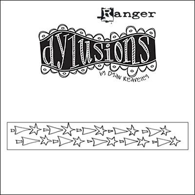 Ranger Dylusions Cling Stamp Christmas Borders by Dyan Reaveley
