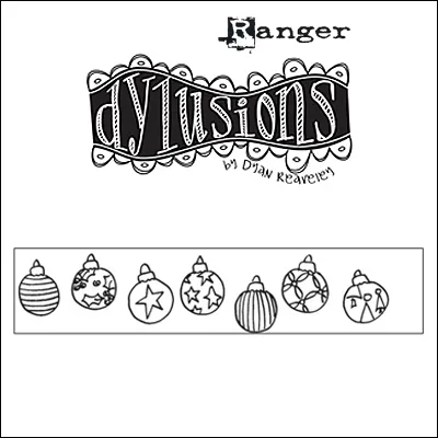 Ranger Dylusions Cling Stamp Christmas Borders by Dyan Reaveley