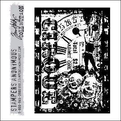 Stampers Anonymous Cling Stamp Components Circus Freak by Tim Holtz Collection