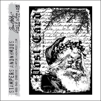 Stampers Anonymous Cling Stamp Components Santa Letter by Tim Holtz Collection