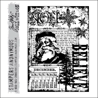 Stampers Anonymous Cling Stamp Components Christmas Miracle by Tim Holtz Collection