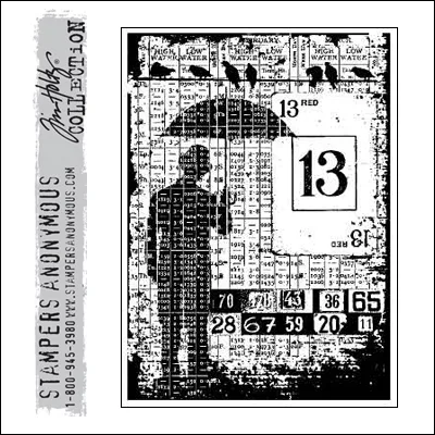 Stampers Anonymous Cling Stamp Components Optimist by Tim Holtz Collection