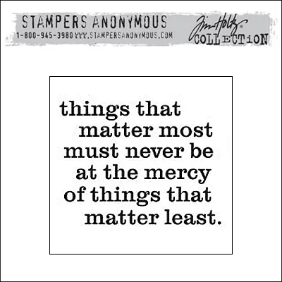 Stampers Anonymous Cling Stamp Words For Though by Tim Holtz Collection